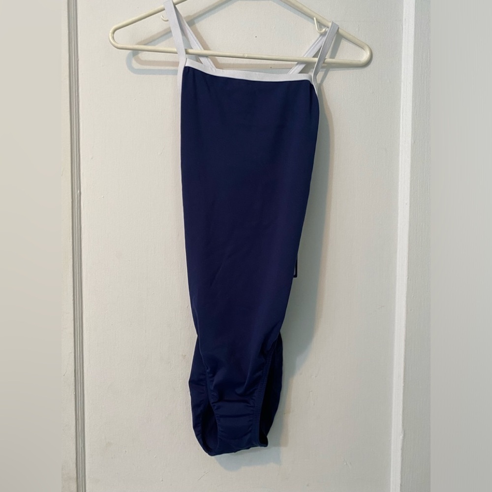 Nwt Speedo Women’s Pullon Swimsuit One Piece, Navy/ White Size: 8/34 — image 5 of 8